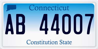 CT license plate AB44007