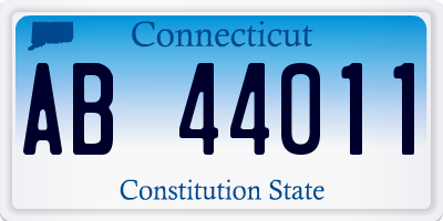 CT license plate AB44011