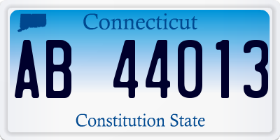 CT license plate AB44013