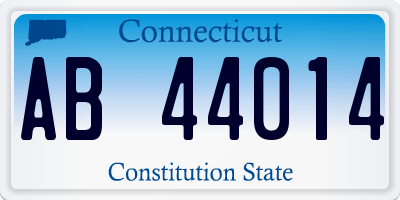 CT license plate AB44014