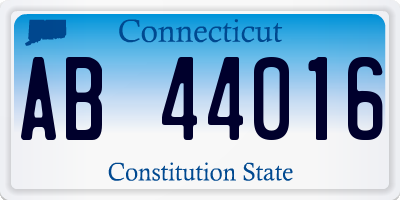 CT license plate AB44016