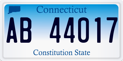 CT license plate AB44017