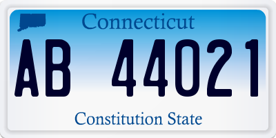 CT license plate AB44021