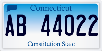 CT license plate AB44022