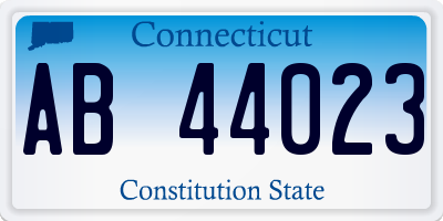 CT license plate AB44023