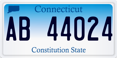 CT license plate AB44024