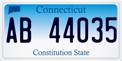 CT license plate AB44035