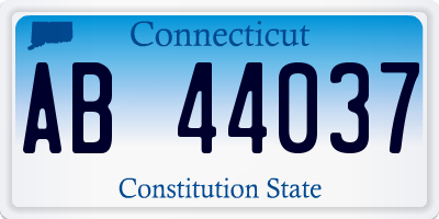 CT license plate AB44037