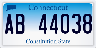 CT license plate AB44038