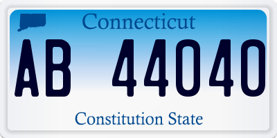 CT license plate AB44040