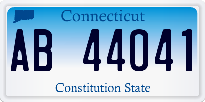 CT license plate AB44041