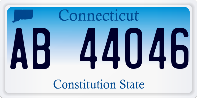 CT license plate AB44046