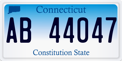 CT license plate AB44047