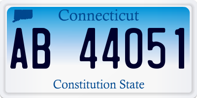 CT license plate AB44051