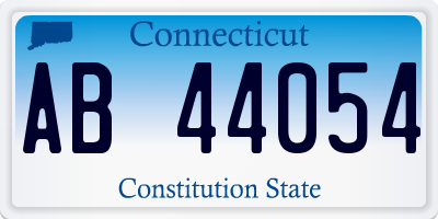 CT license plate AB44054