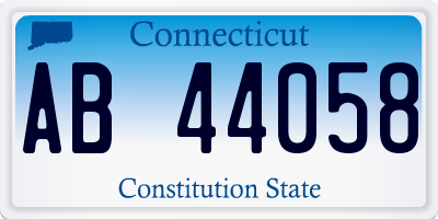 CT license plate AB44058