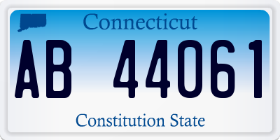 CT license plate AB44061