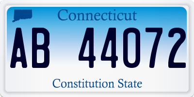 CT license plate AB44072