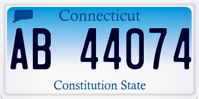 CT license plate AB44074