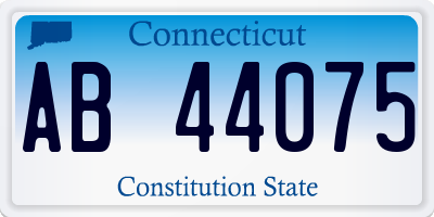 CT license plate AB44075