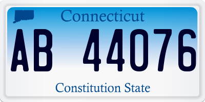 CT license plate AB44076