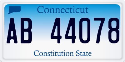 CT license plate AB44078