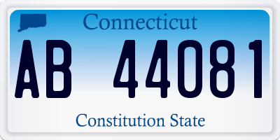 CT license plate AB44081