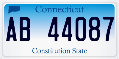 CT license plate AB44087