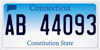 CT license plate AB44093