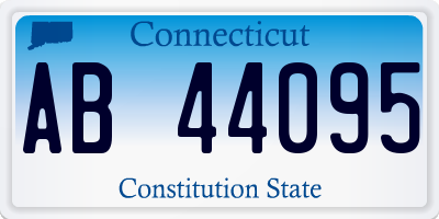 CT license plate AB44095