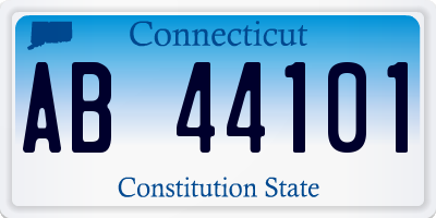 CT license plate AB44101