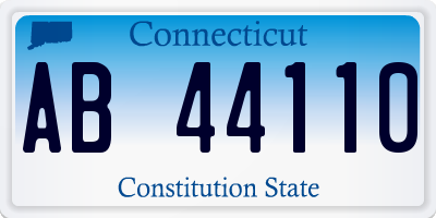 CT license plate AB44110