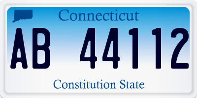 CT license plate AB44112