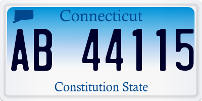 CT license plate AB44115