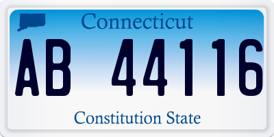 CT license plate AB44116