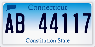 CT license plate AB44117