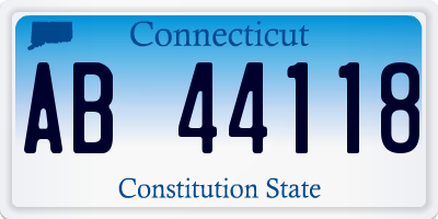 CT license plate AB44118