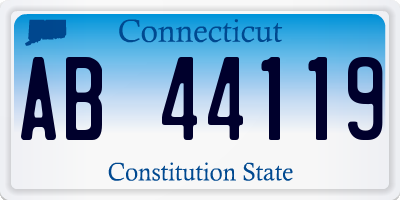 CT license plate AB44119