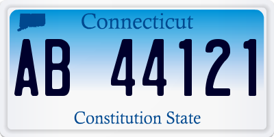 CT license plate AB44121