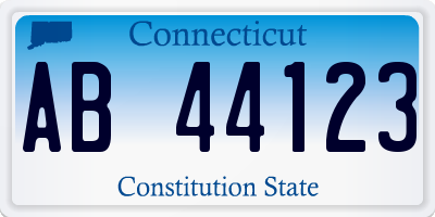 CT license plate AB44123