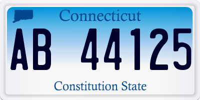 CT license plate AB44125