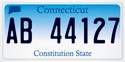 CT license plate AB44127