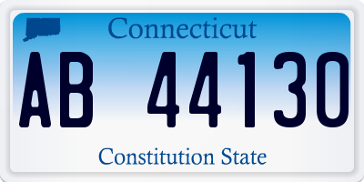 CT license plate AB44130