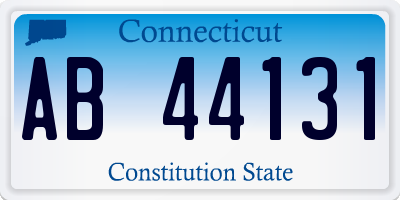 CT license plate AB44131