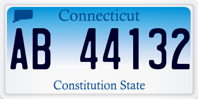 CT license plate AB44132