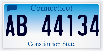 CT license plate AB44134