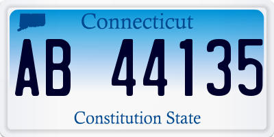 CT license plate AB44135