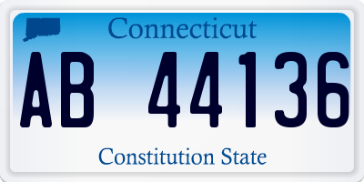 CT license plate AB44136