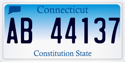 CT license plate AB44137