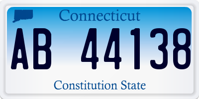 CT license plate AB44138